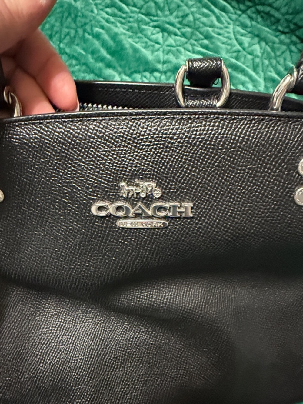 Coach Black Leather Dome Satchel with Removable Crossbody Strap - Picture 2 of 7